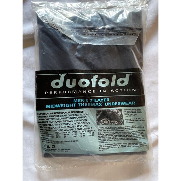 Vintage Duofold Mens 2-Layer Midweight Thermax Underwear Small USA - Picture 2 of 8